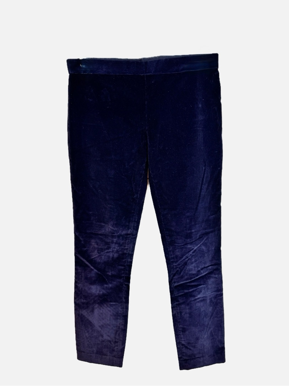 The Row | Navy Blue Corduroy Ankle Pants, 0